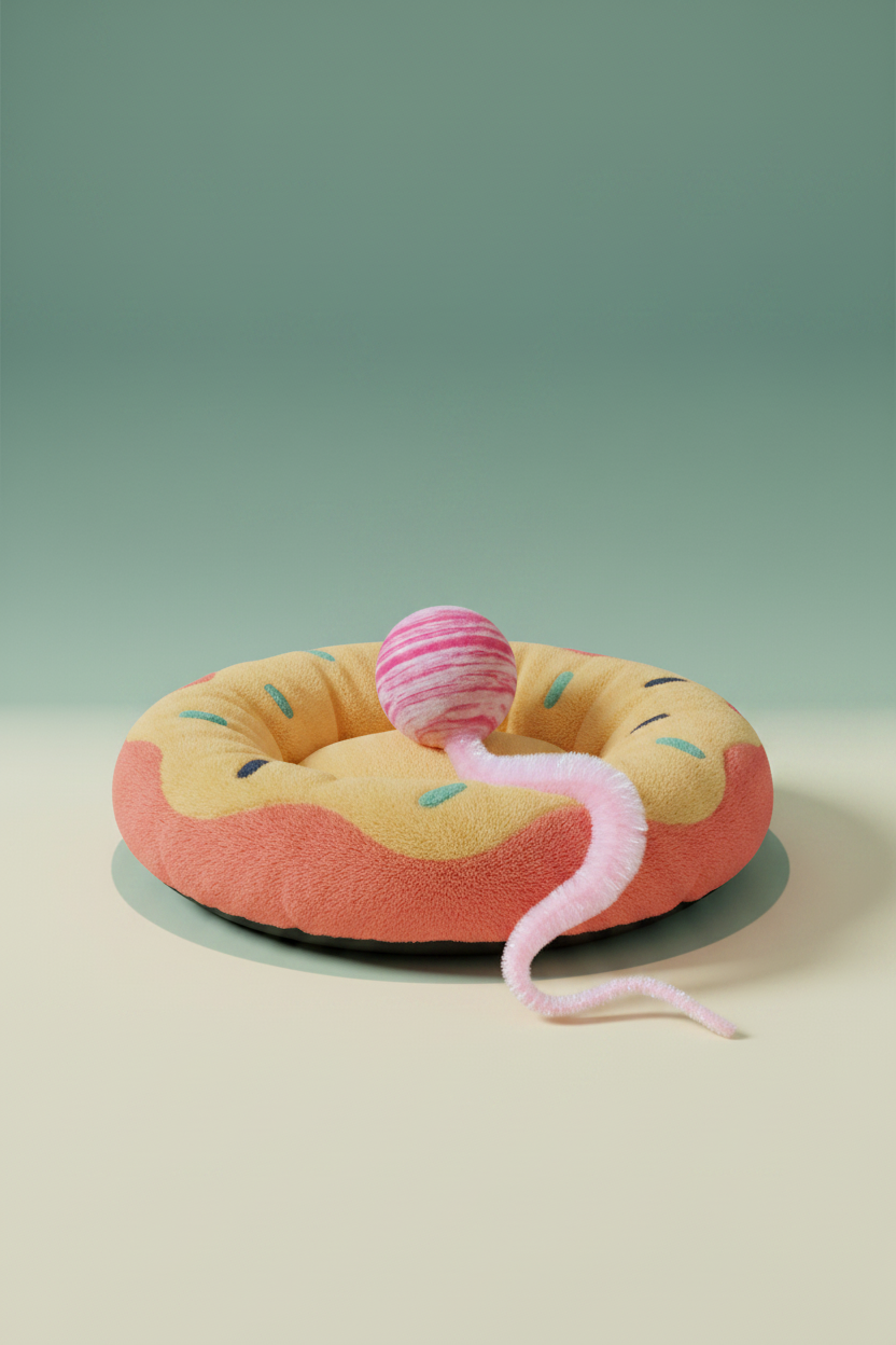 Pink cat toy restyled