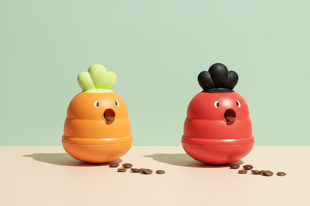 Roly-poly treat dispensers combined