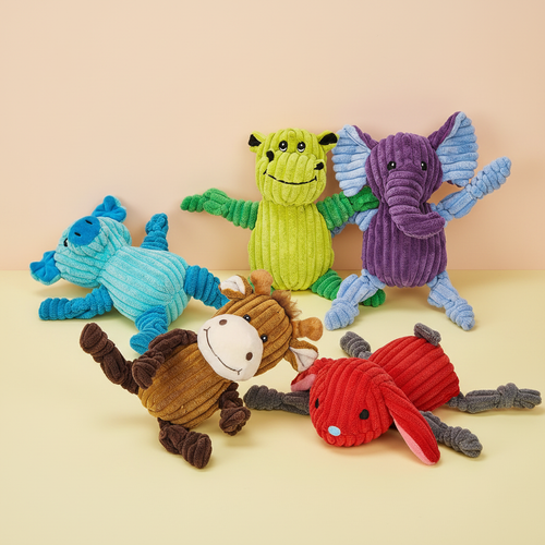 Squeaky plush toys natural arrangement