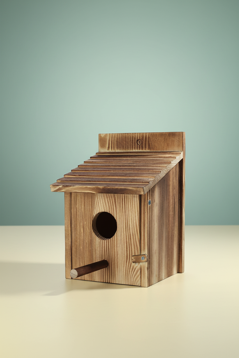 Wooden bird house restyled